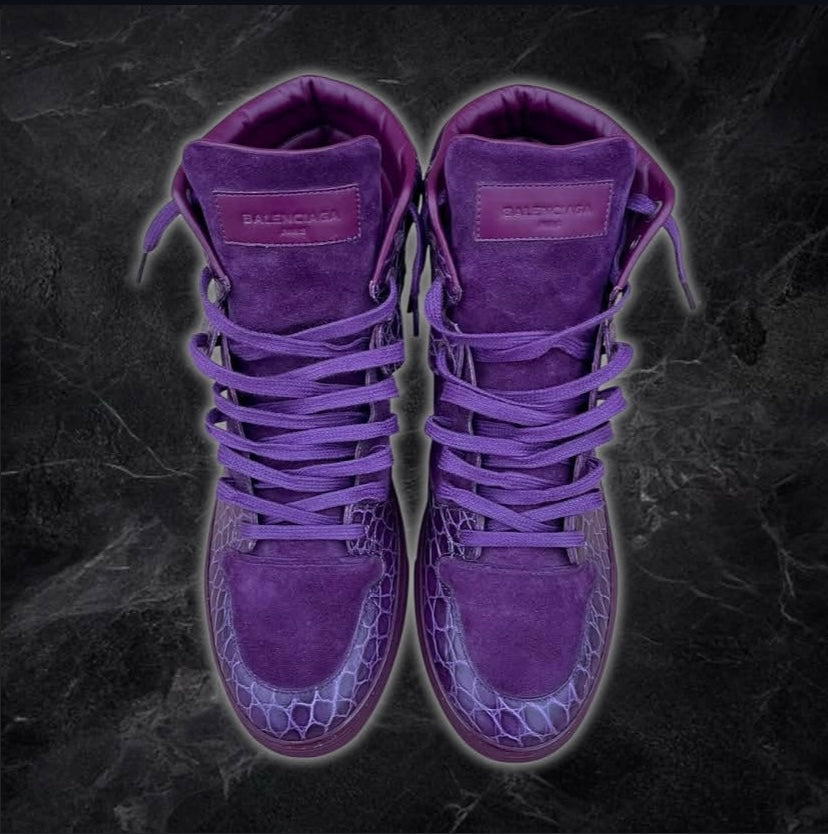 Balenciaga “Croc” High Tops (Purple)