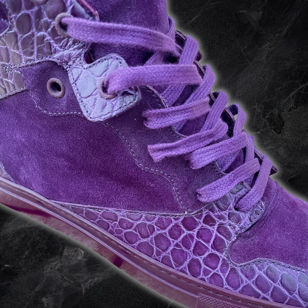 Balenciaga “Croc” High Tops (Purple)