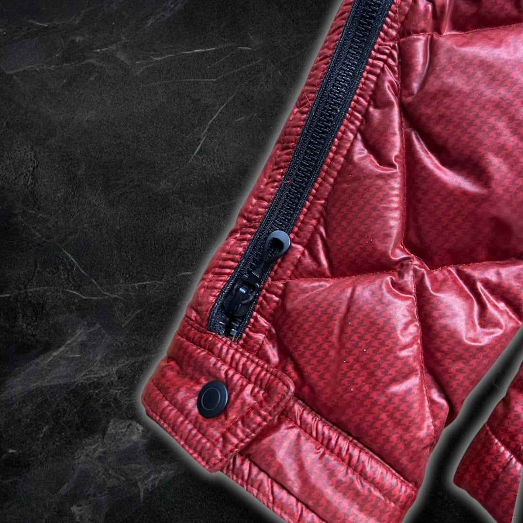 Japanese branded red face covering jacket