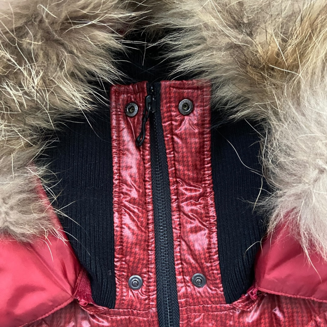 Japanese branded red face covering jacket