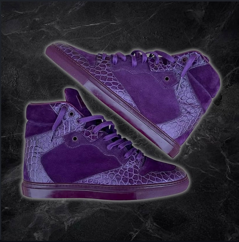 Balenciaga “Croc” High Tops (Purple)