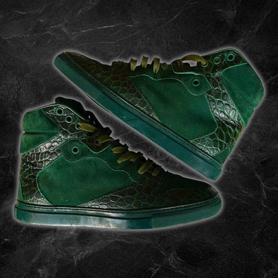 Balenciaga “Croc” High Tops (Green)