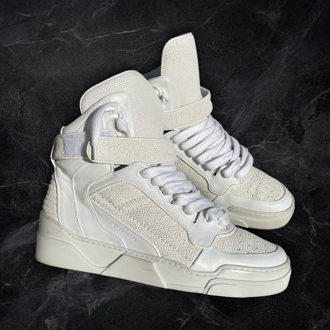 Givenchy “Exotic Leather” Tyson High Tops (White)