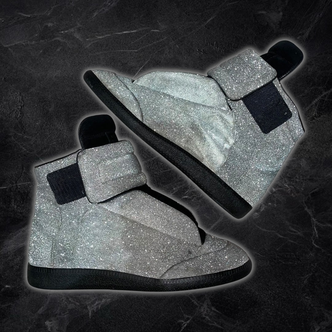 2016 Maison Margiela Future “Glitter” High Tops (Silver)