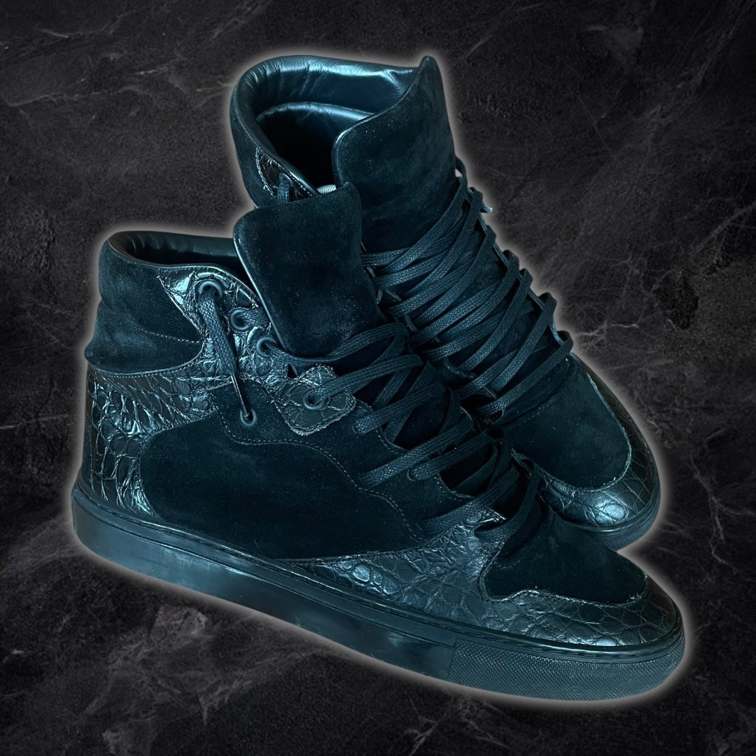Balenciaga “Croc” High Tops (Black)