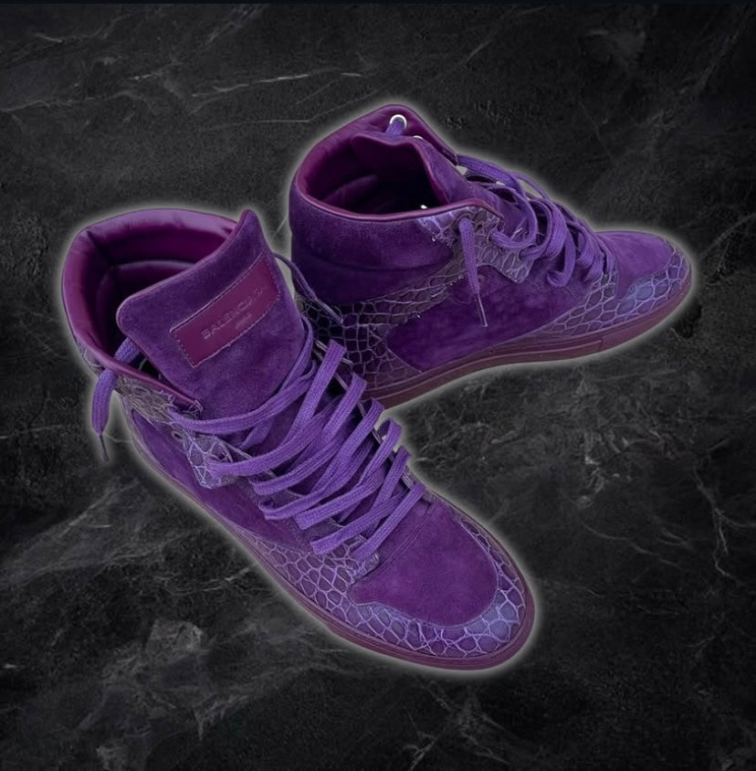 Balenciaga “Croc” High Tops (Purple)