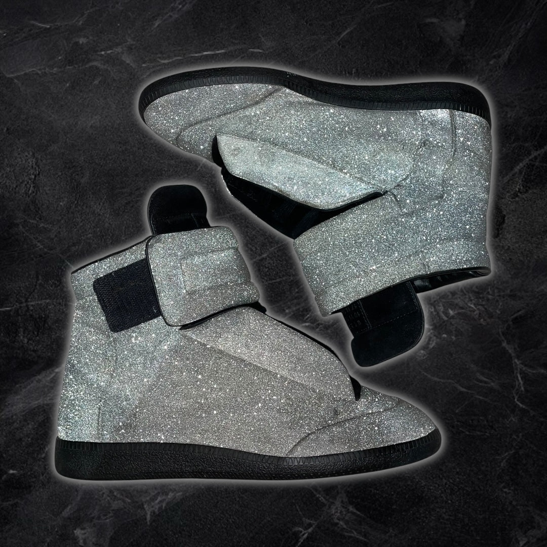 2016 Maison Margiela Future “Glitter” High Tops (Silver)