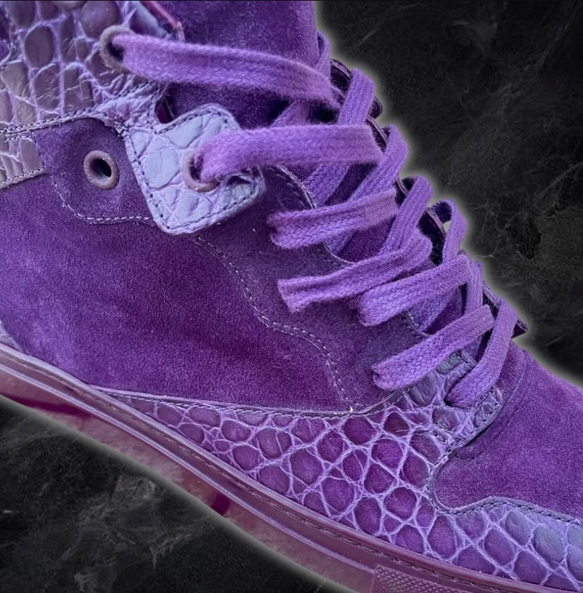 Balenciaga “Croc” High Tops (Purple)