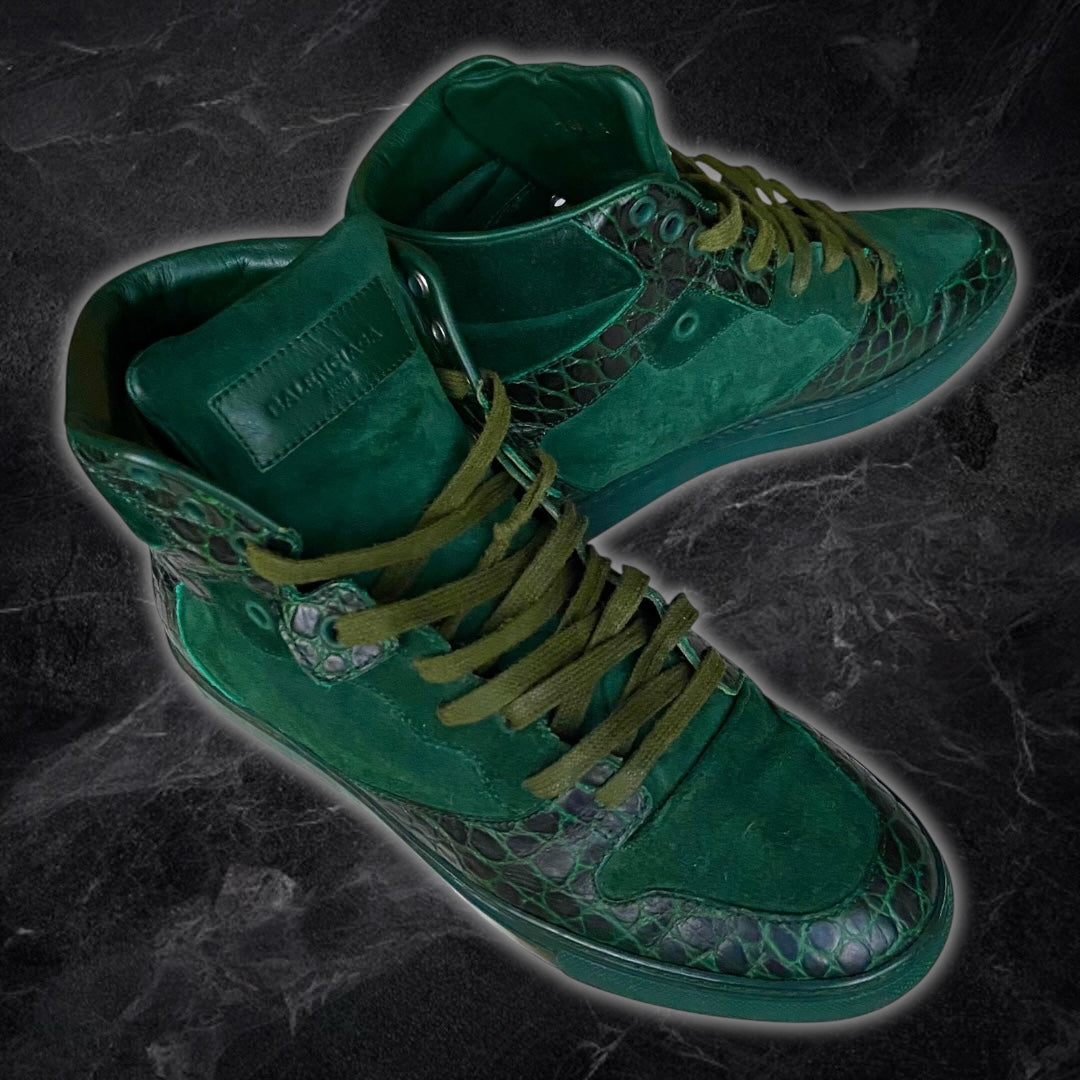 Balenciaga “Croc” High Tops (Green)