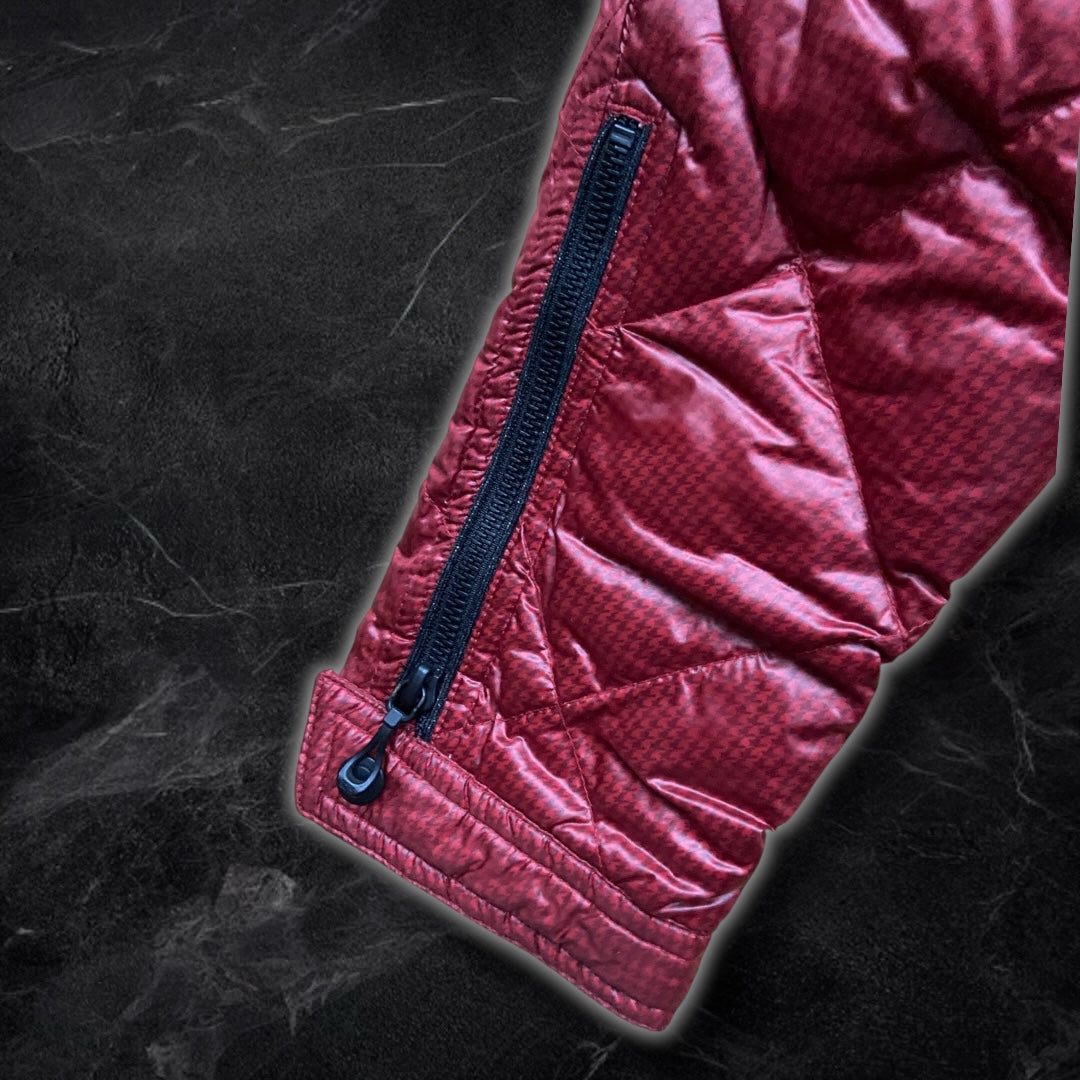 Japanese branded red face covering jacket