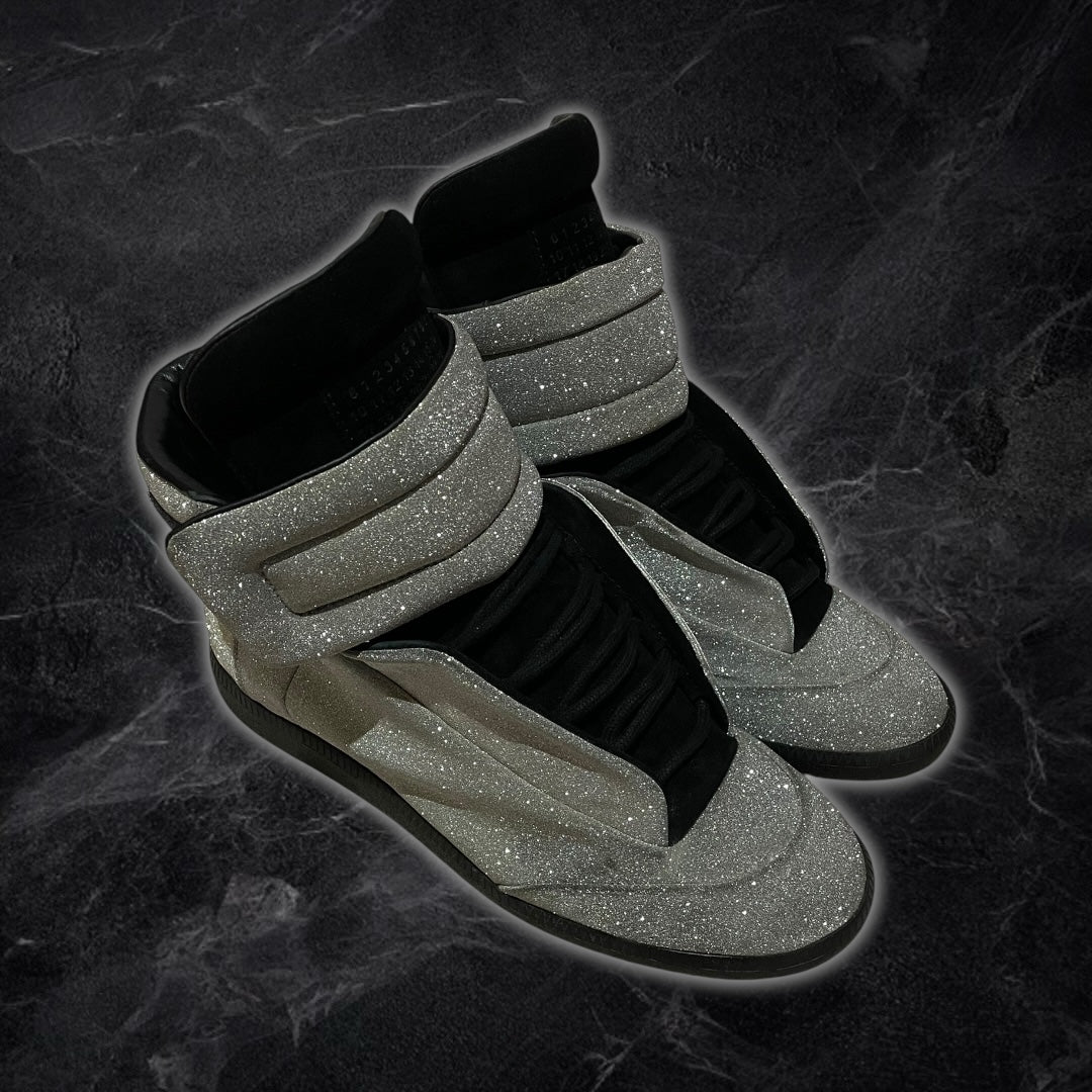 2016 Maison Margiela Future “Glitter” High Tops (Silver)
