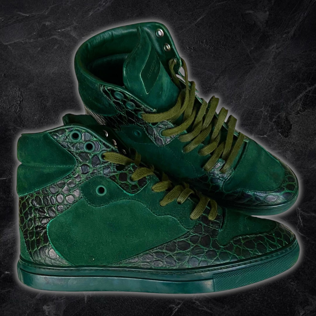 Balenciaga “Croc” High Tops (Green)