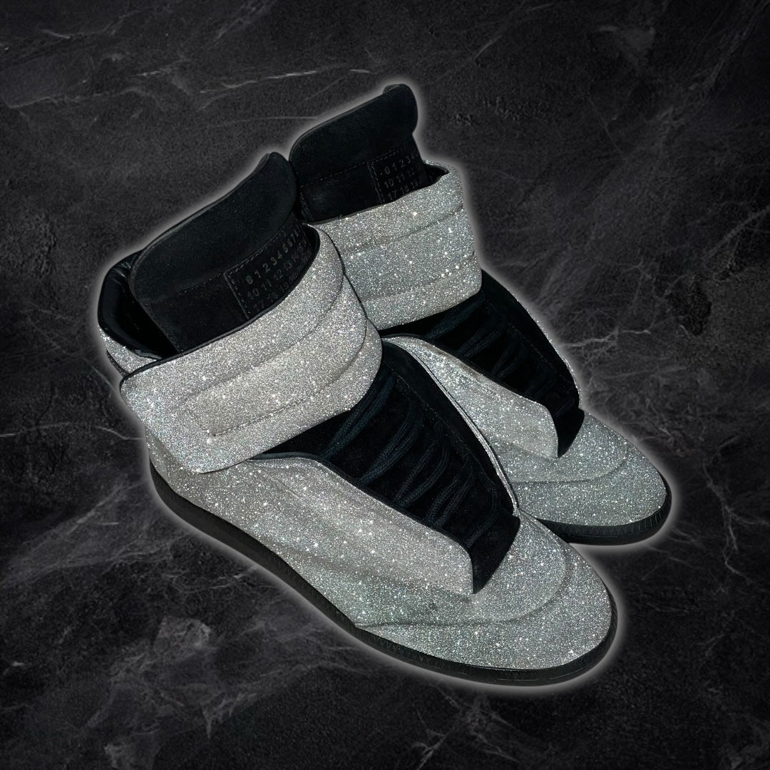 2016 Maison Margiela Future “Glitter” High Tops (Silver)