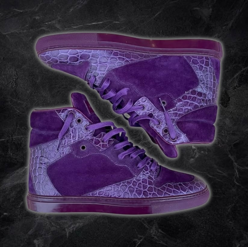 Balenciaga “Croc” High Tops (Purple)