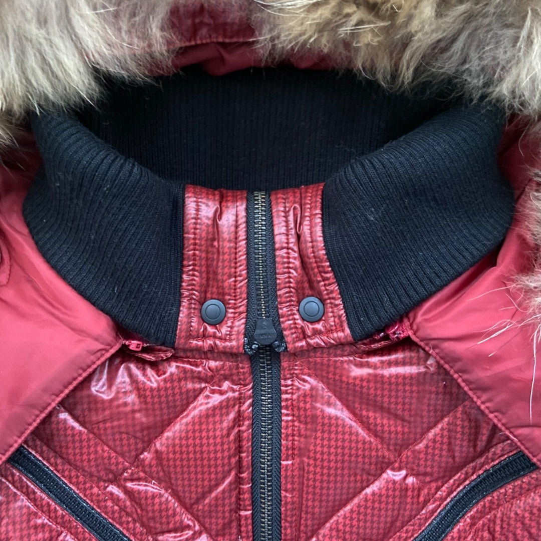 Japanese branded red face covering jacket
