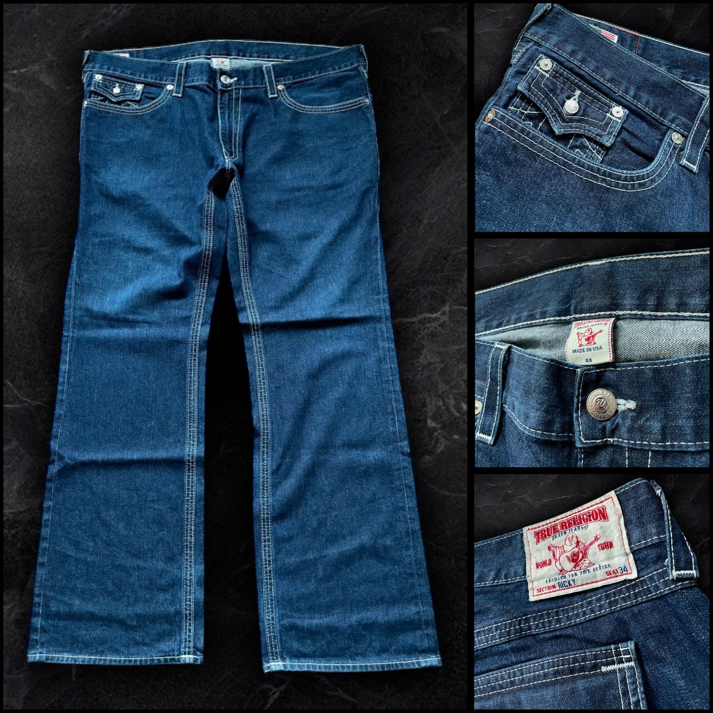 True Religion “MB3” Stitch Jeans