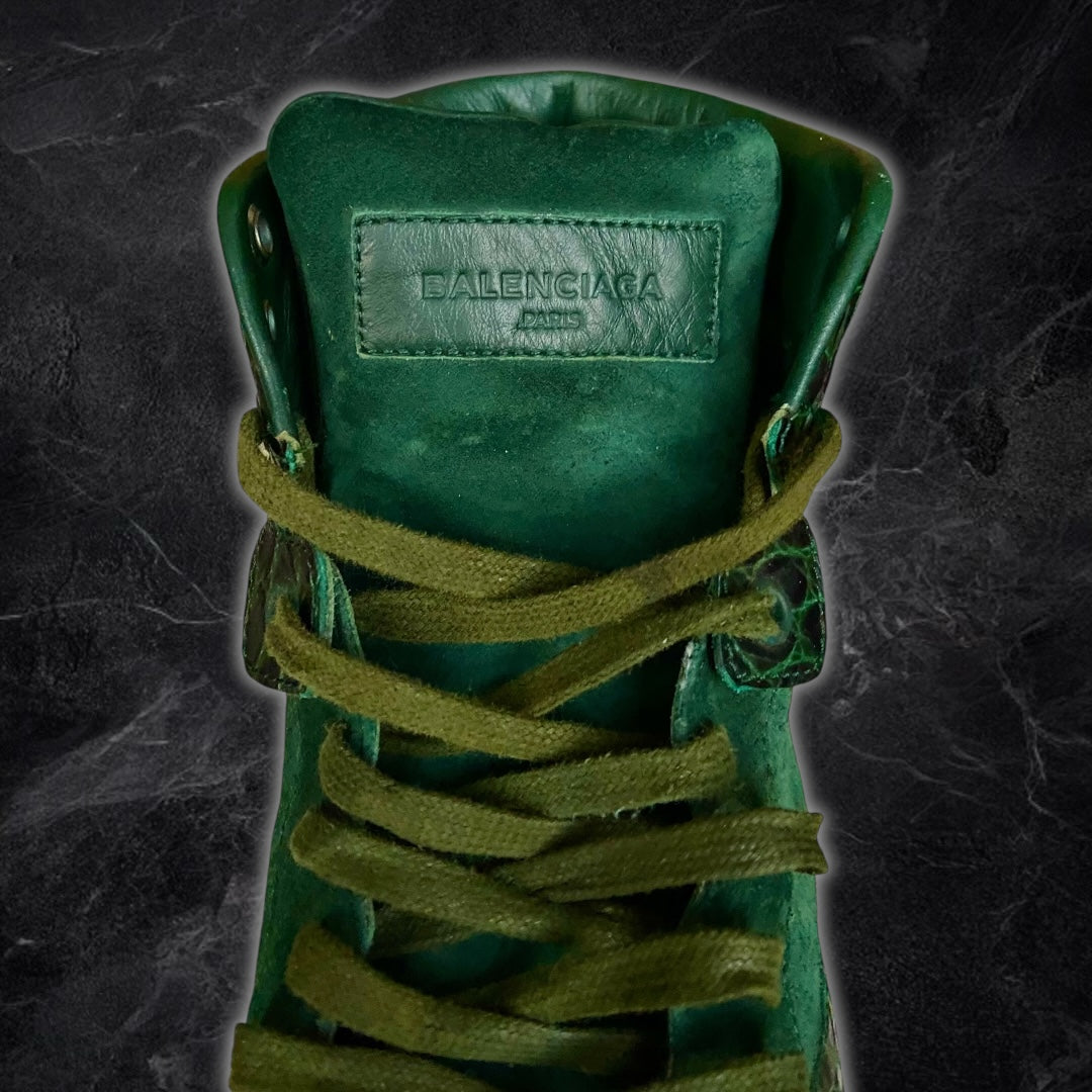 Balenciaga “Croc” High Tops (Green)