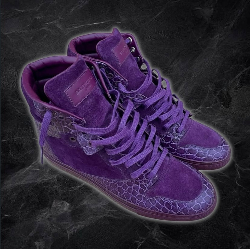 Balenciaga “Croc” High Tops (Purple)