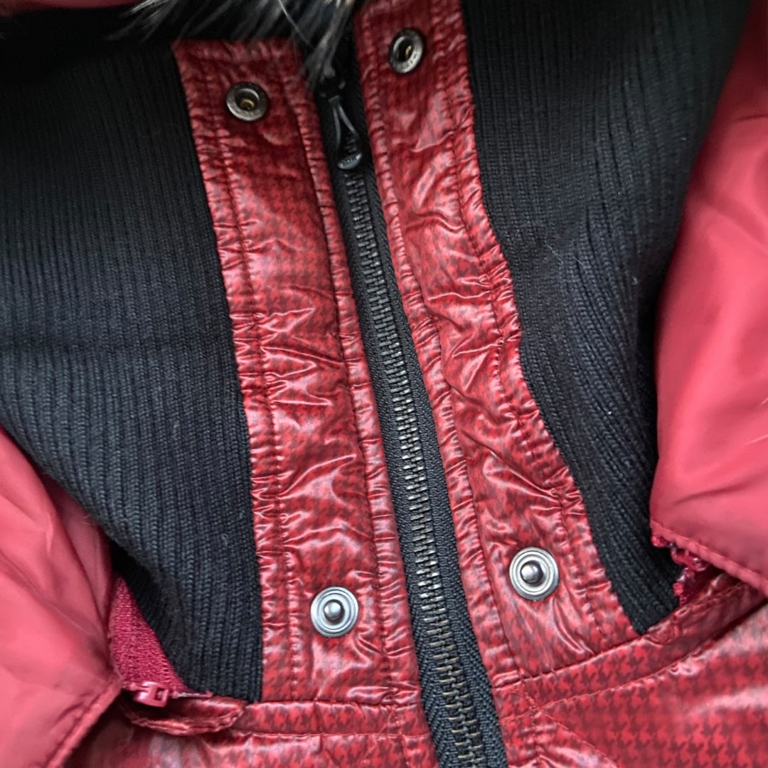 Japanese branded red face covering jacket