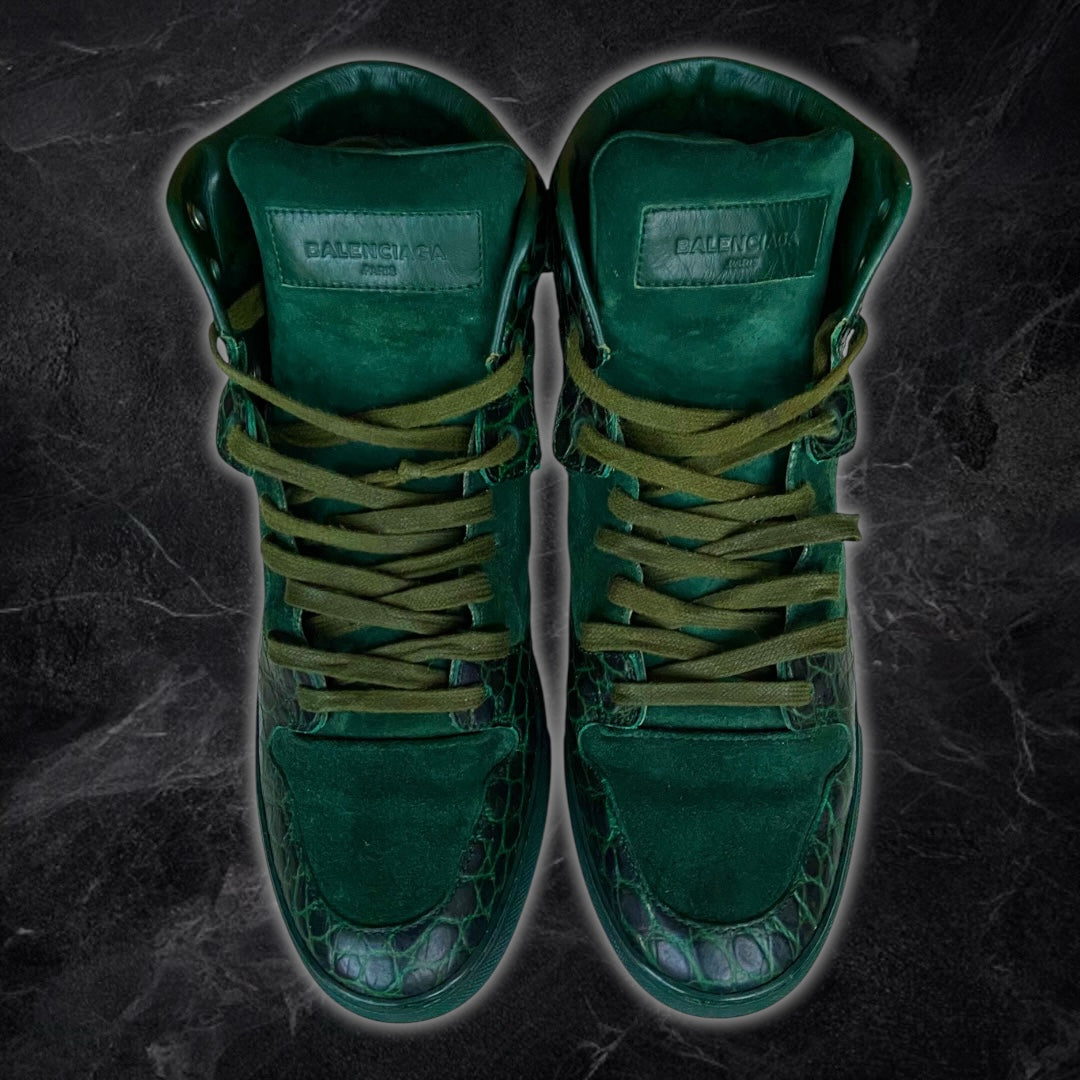 Balenciaga “Croc” High Tops (Green)