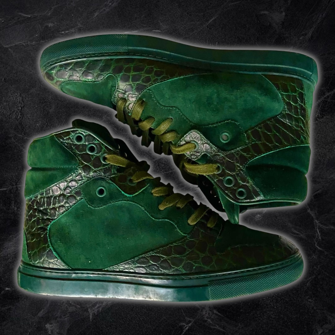 Balenciaga “Croc” High Tops (Green)