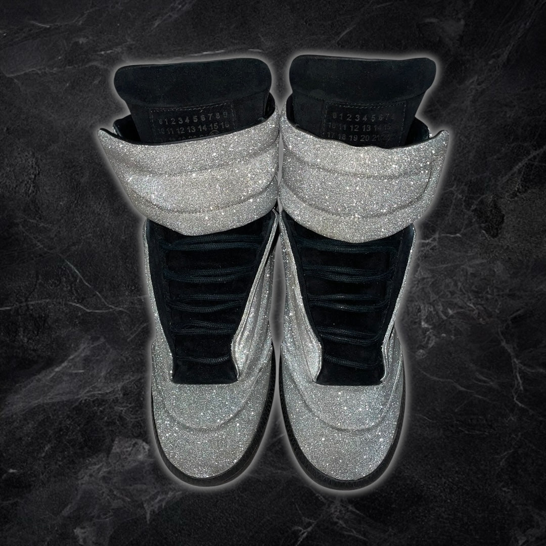 2016 Maison Margiela Future “Glitter” High Tops (Silver)