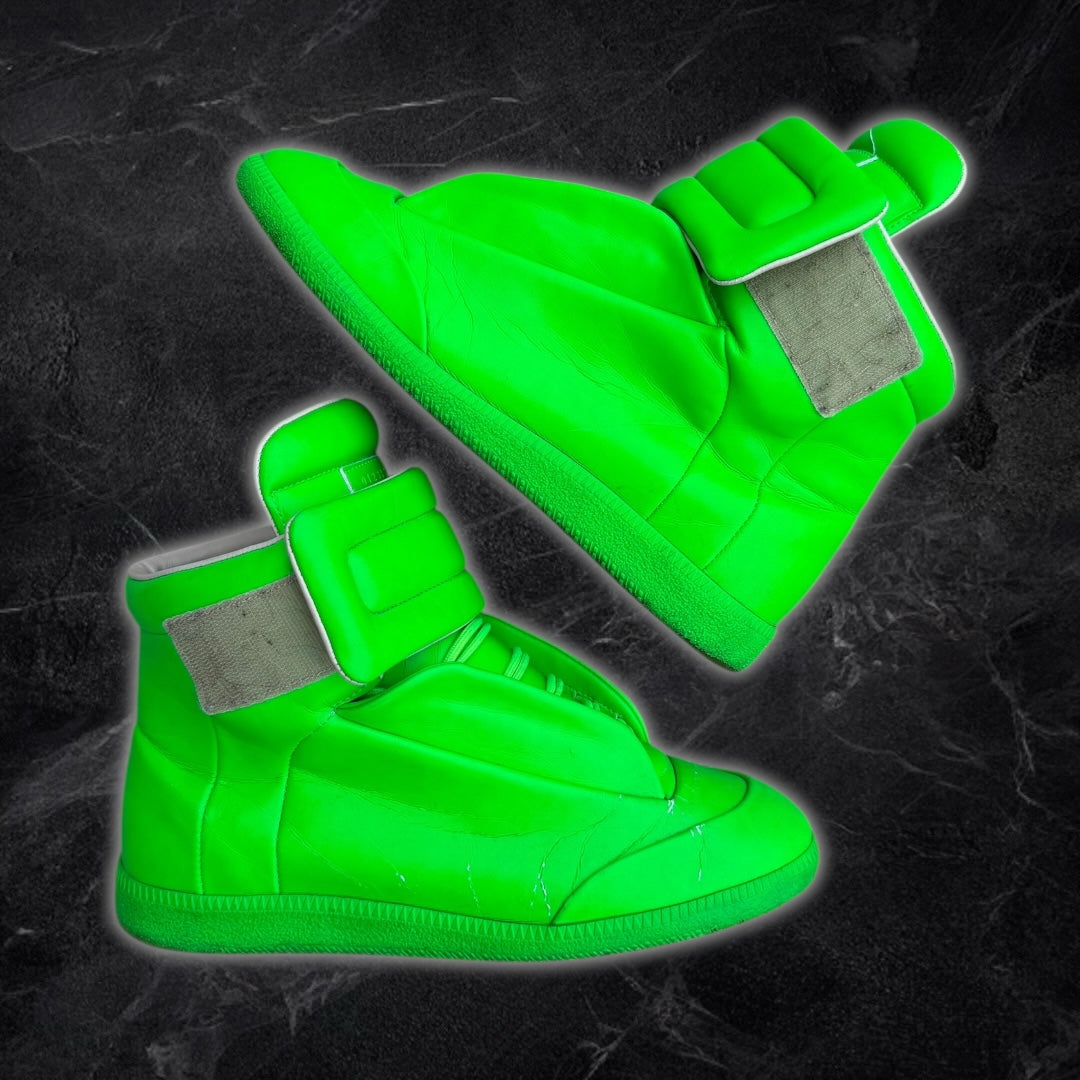 2016 Maison Margiela “Fluo Green” high-top sneakers