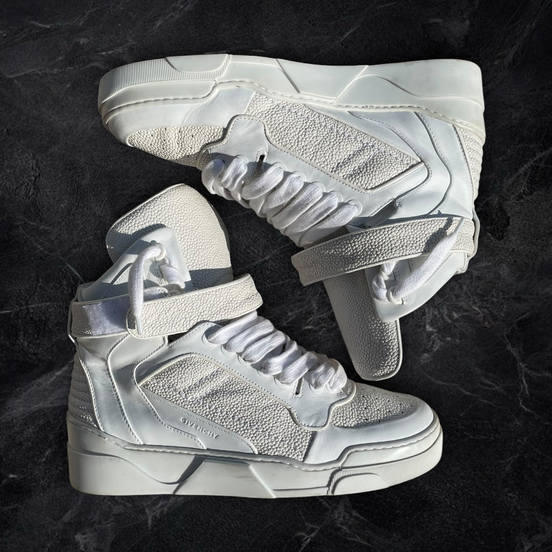 Givenchy “Exotic Leather” Tyson High Tops (White)