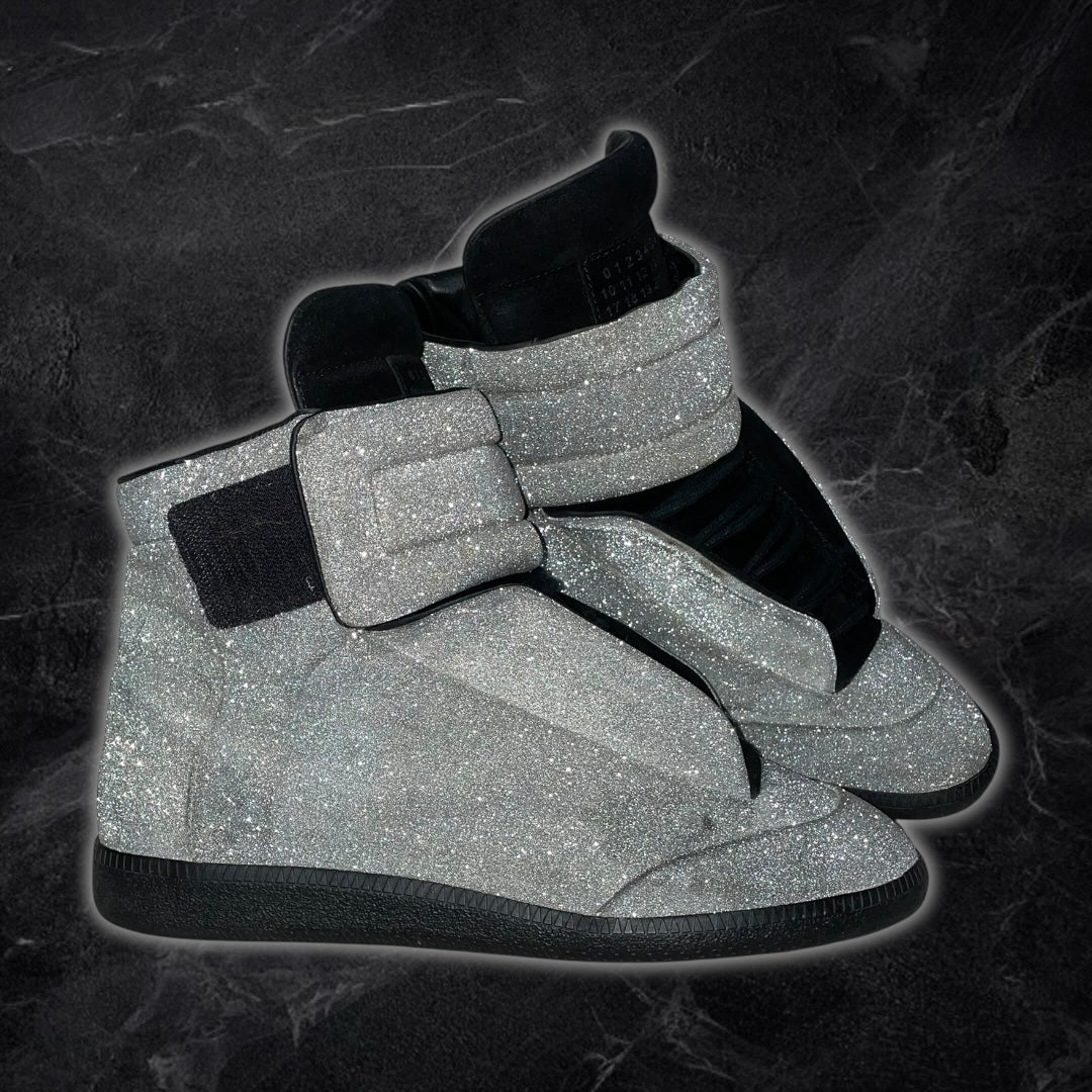 2016 Maison Margiela Future “Glitter” High Tops (Silver)