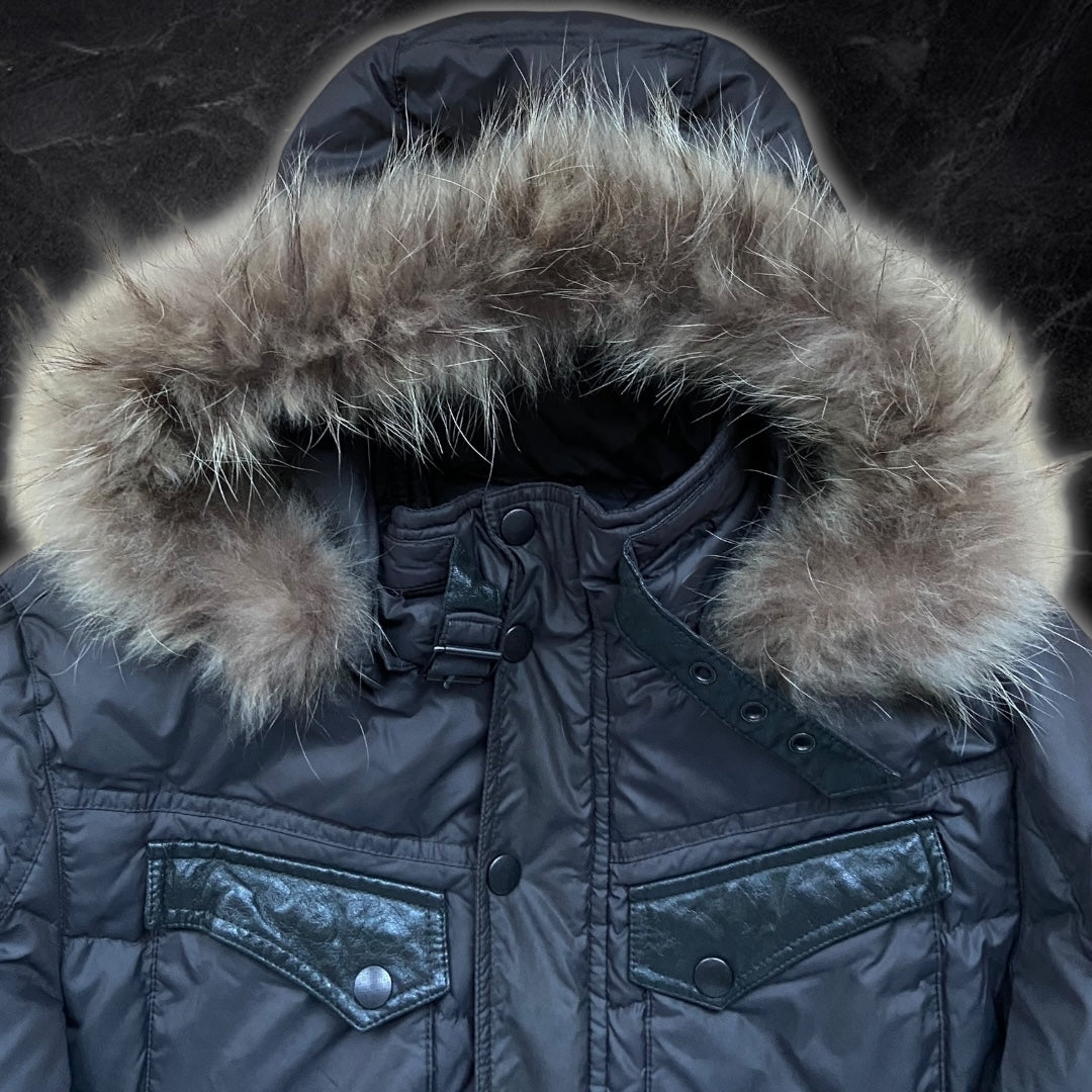 Japanese branded grey puffer jacket