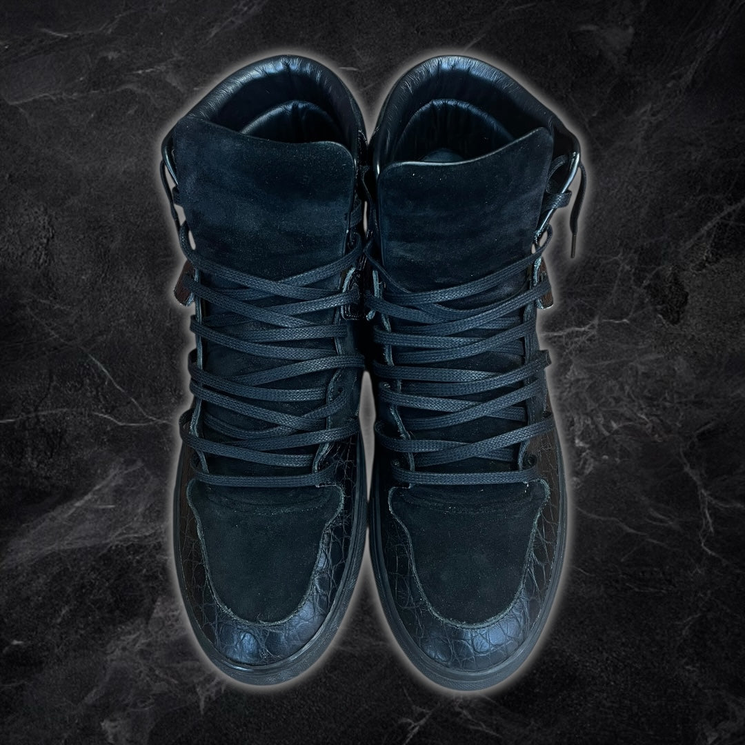 Balenciaga “Croc” Black High Tops