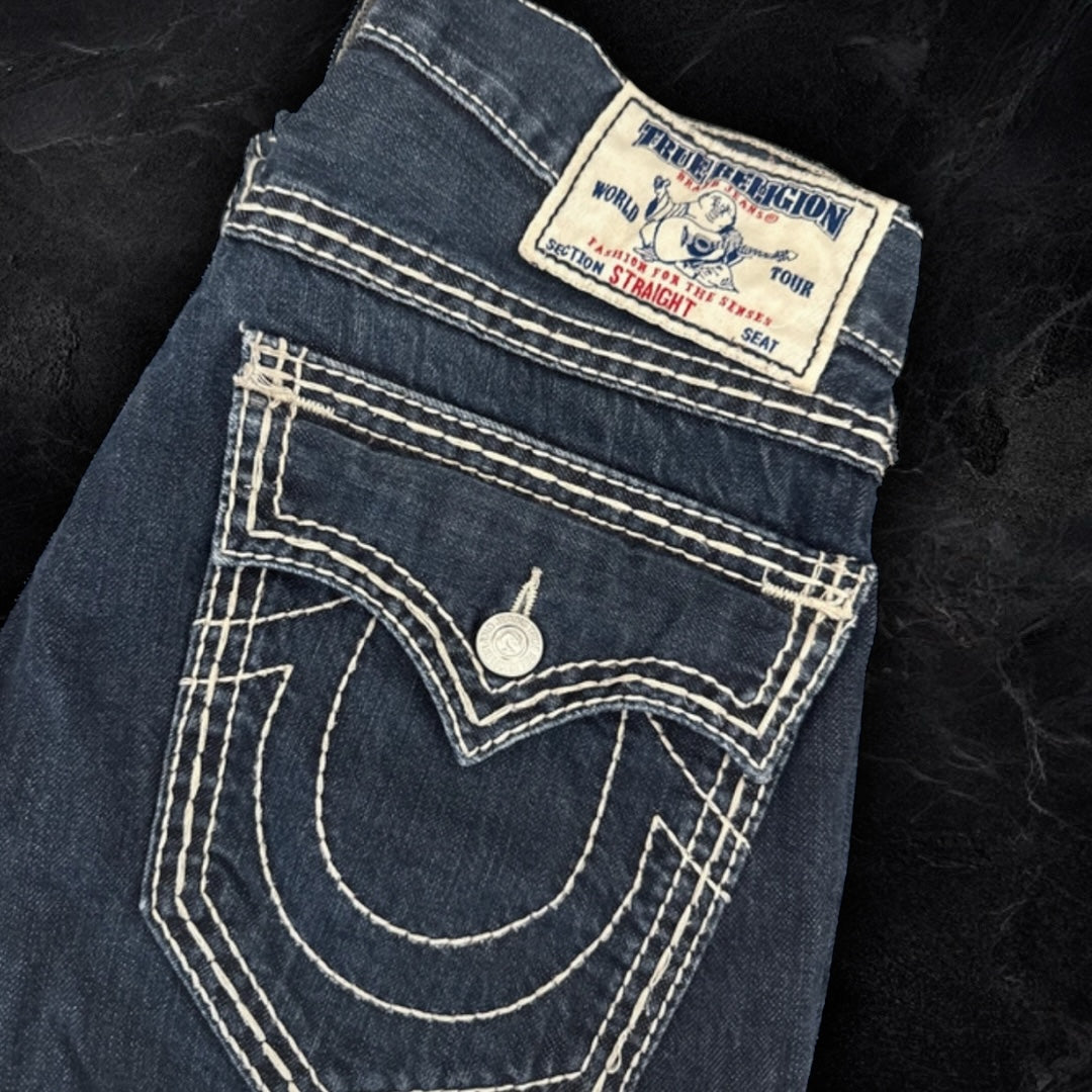 True Religion Straight Leg Triple Stitch Jeans