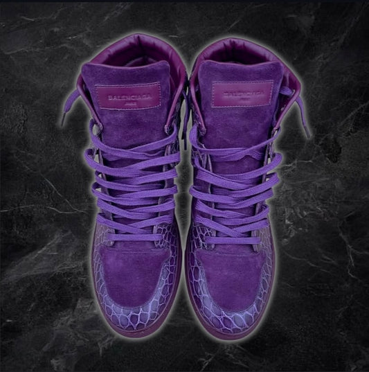 Balenciaga “Croc” High Tops (Purple)
