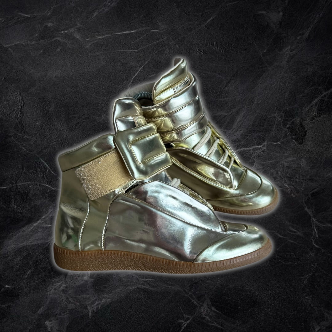 2014 Women’s Maison Margiela Future high top sneakers (gold)