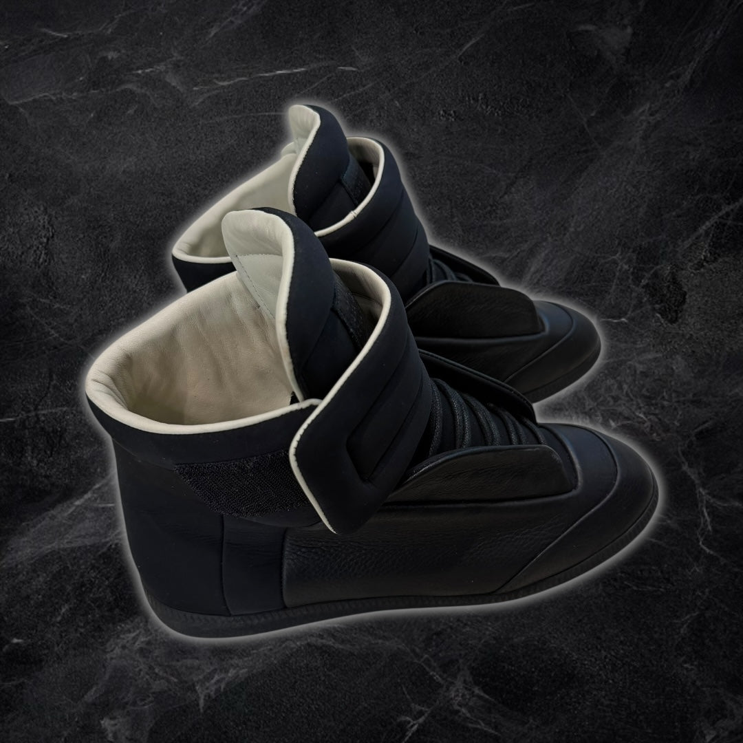 2016 Maison Margiela Future “two tone” high top sneaker (black)