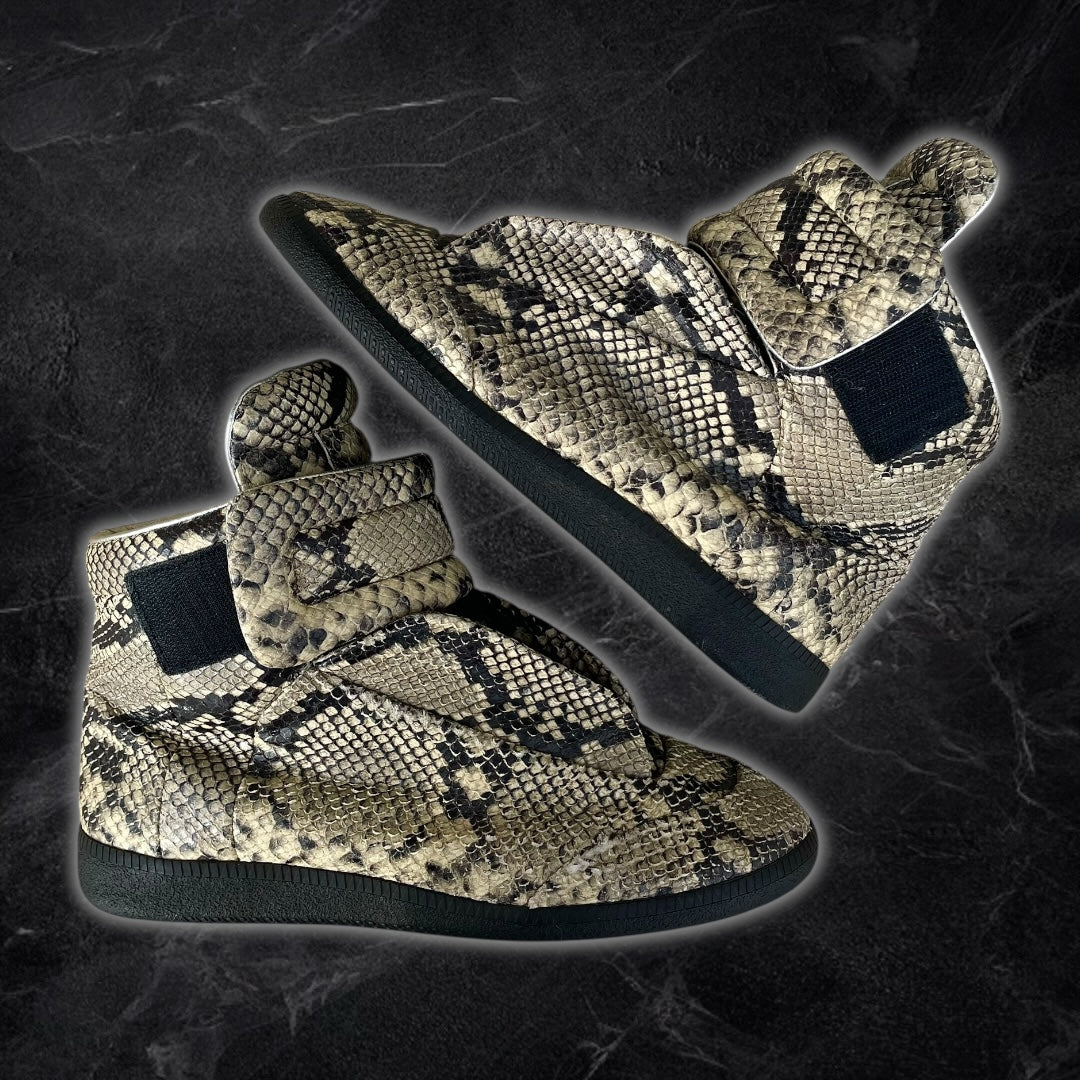 2016 Maison Margiela Future “Snakeskin” high top sneakers