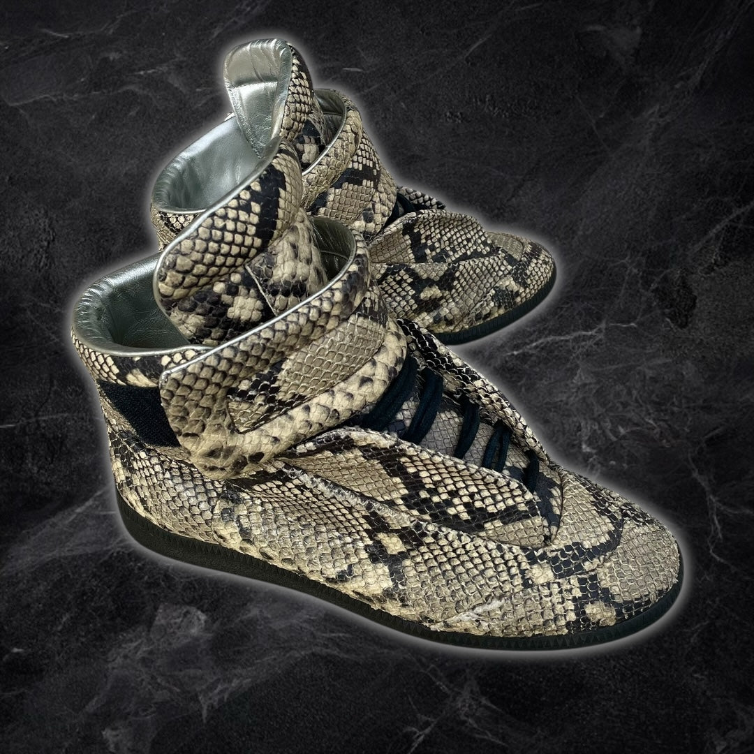 2016 Maison Margiela Future “Snakeskin” high top sneakers