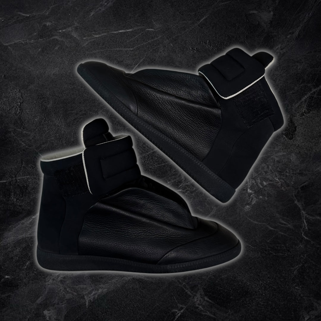 2016 Maison Margiela Future “two tone” high top sneaker (black)