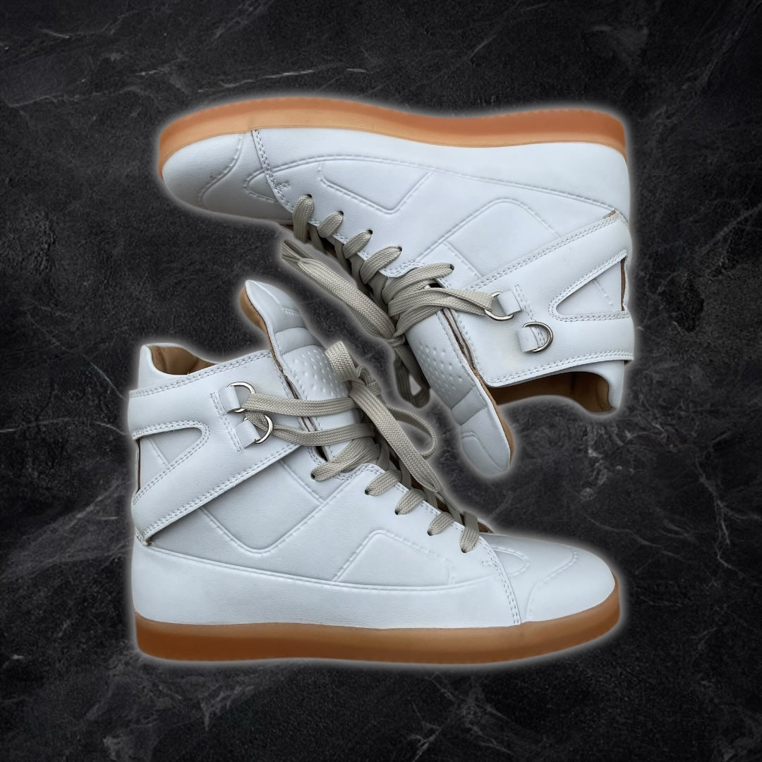 S/S09 Maison Margiela x H&M “Trompe l'œil high-top sneakers” (Wwhite)