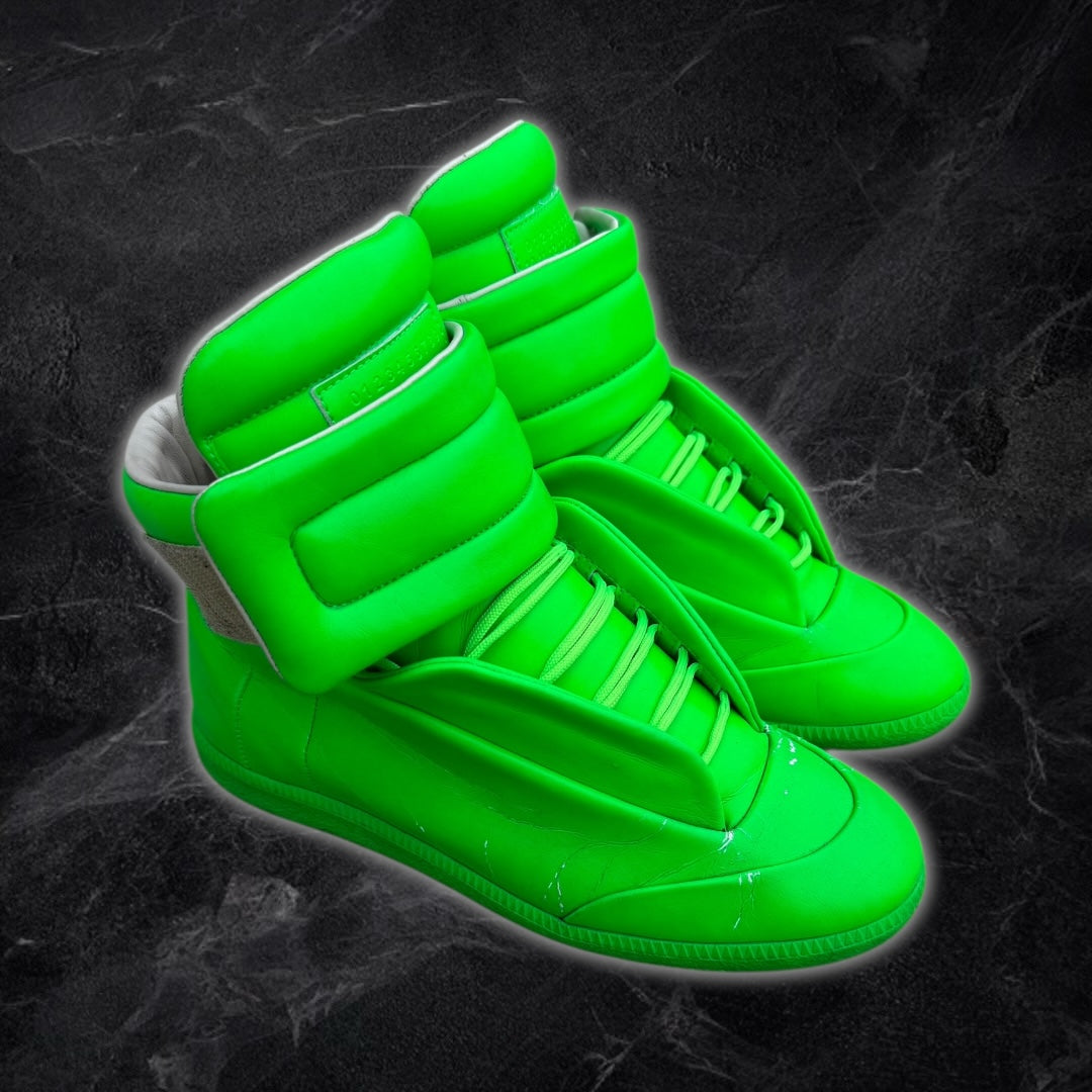 2016 Maison Margiela “Fluo Green” high-top sneakers