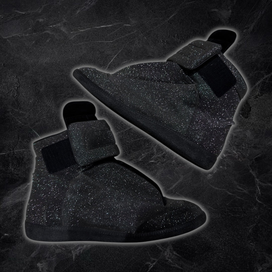 2016 Maison Margiela Future “glitter” high top sneakers (grey/black)