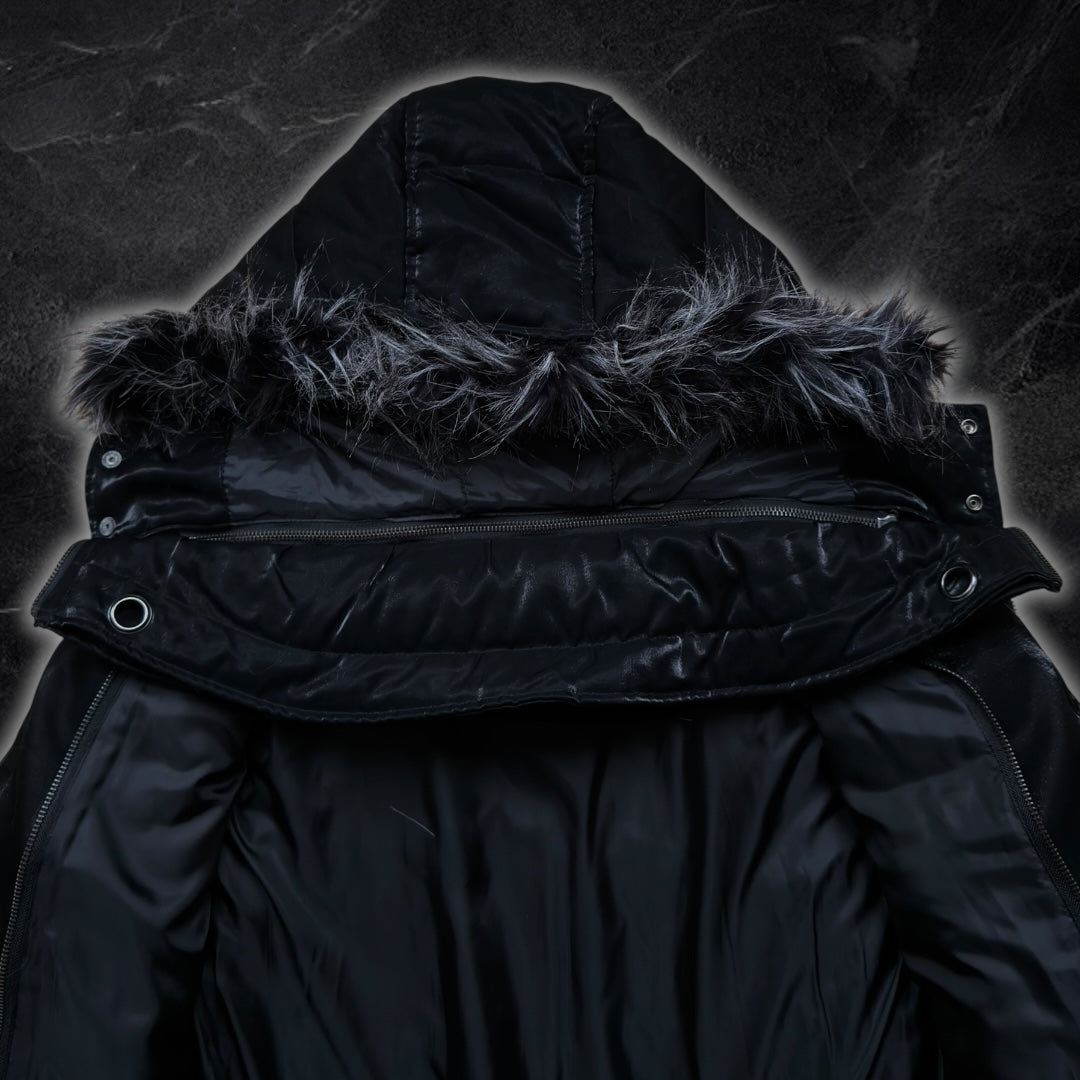 Midas “Greek” Japanese fur puffer jacket (black)