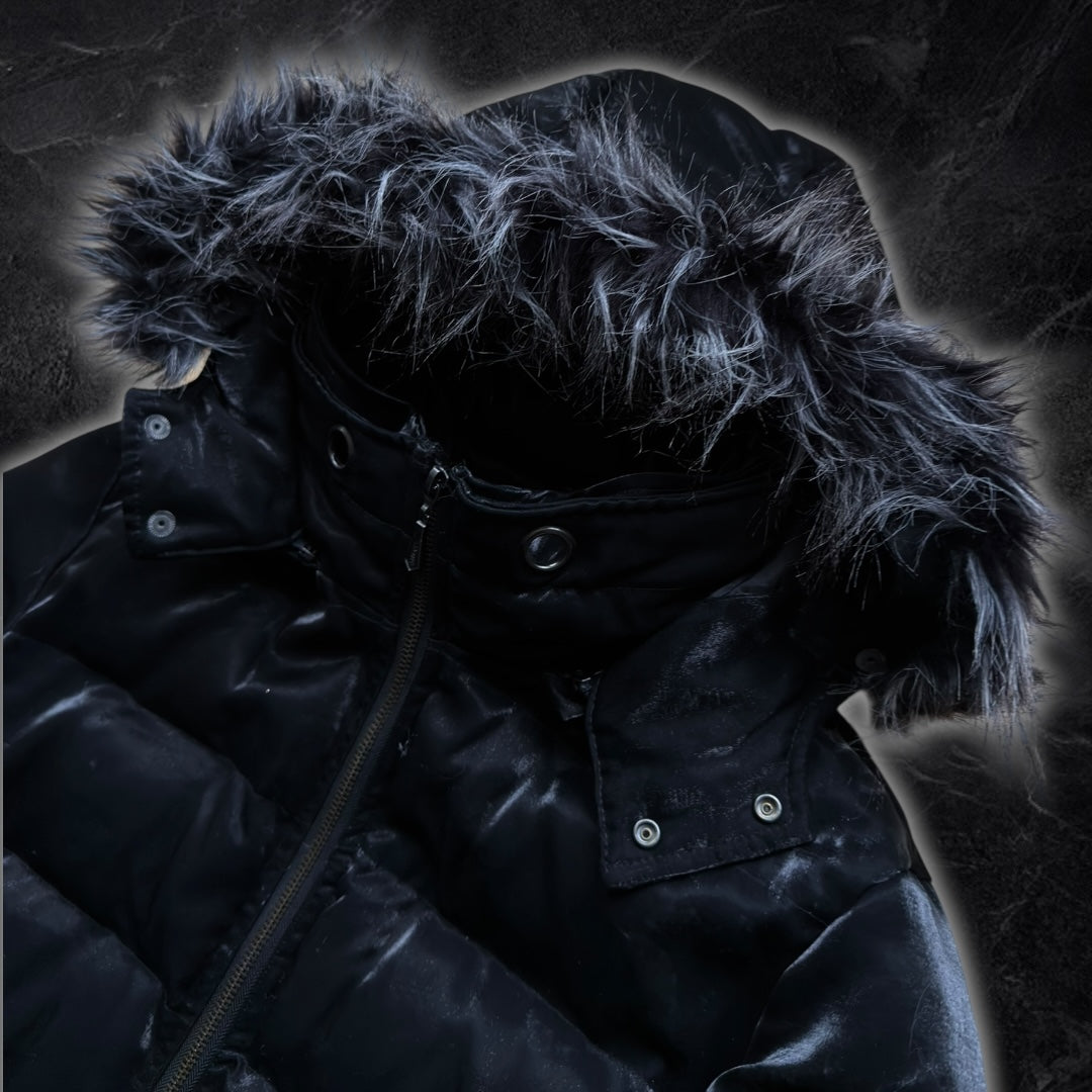 Midas “Greek” Japanese fur puffer jacket (black)