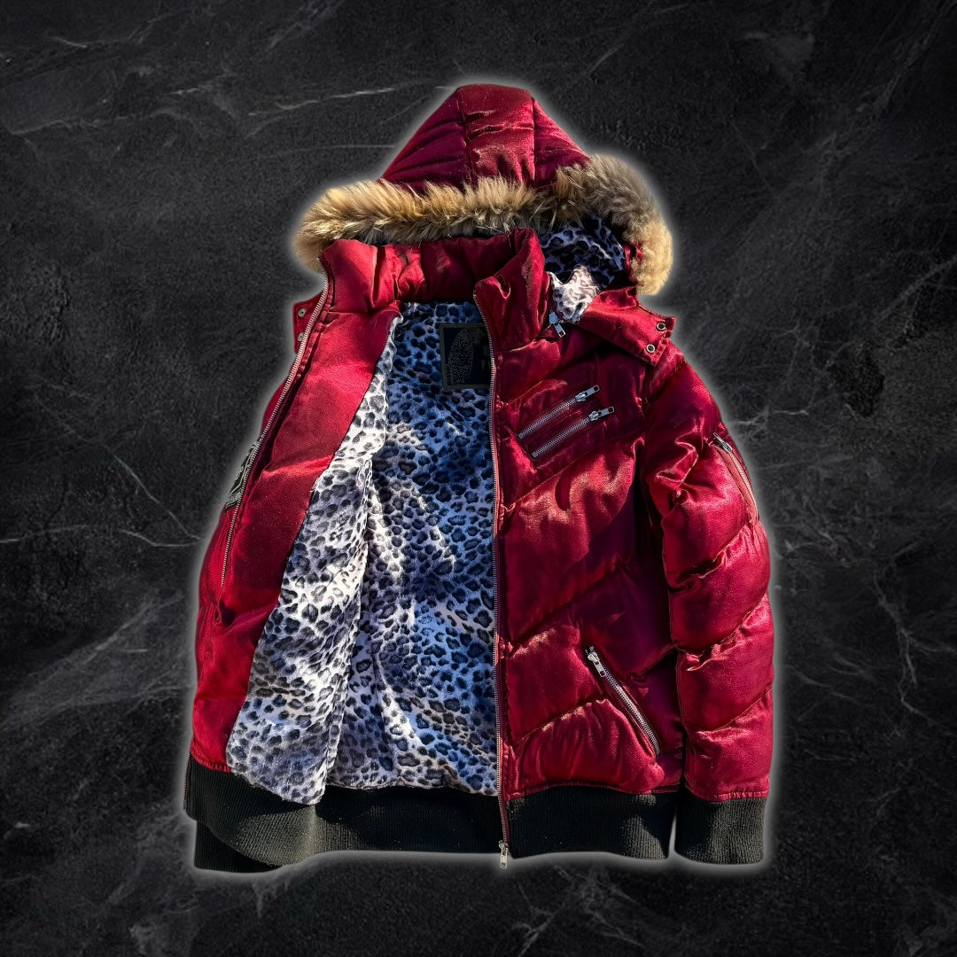 Wild Party Japanese puffer jacket (red)