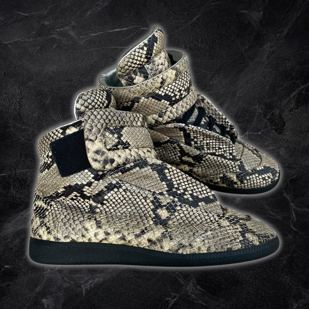 2016 Maison Margiela Future “Snakeskin” high top sneakers