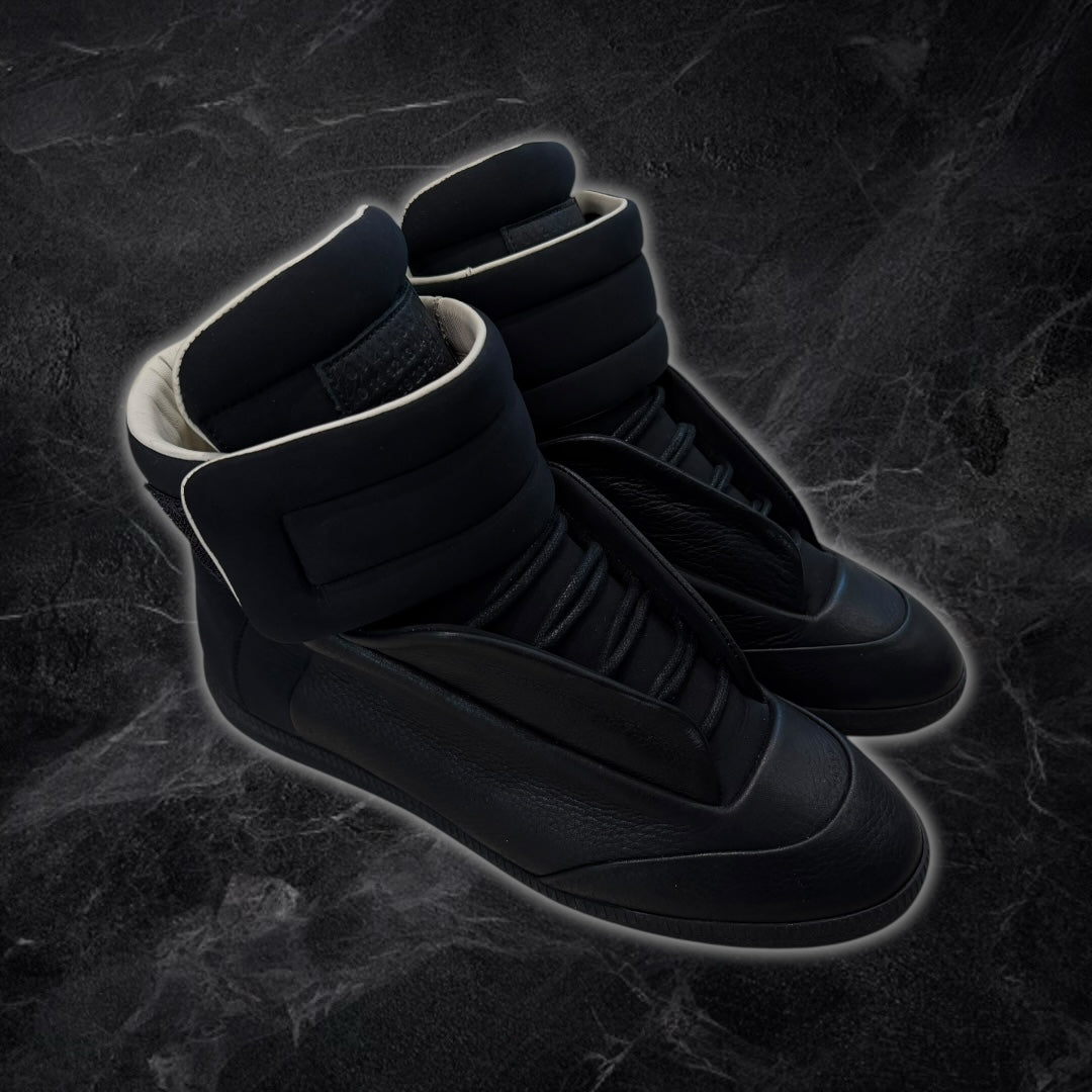 2016 Maison Margiela Future “two tone” high top sneaker (black)