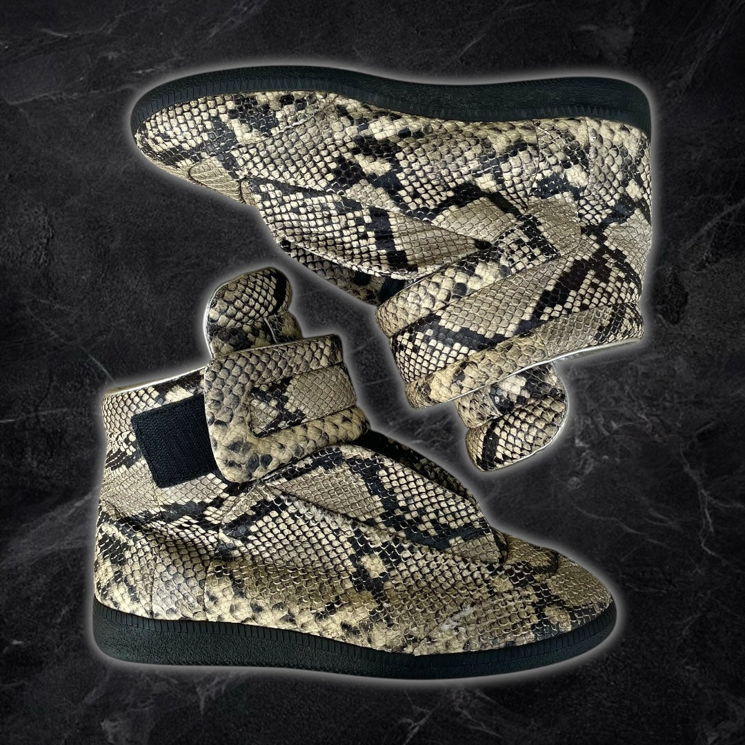 2016 Maison Margiela Future “Snakeskin” high top sneakers