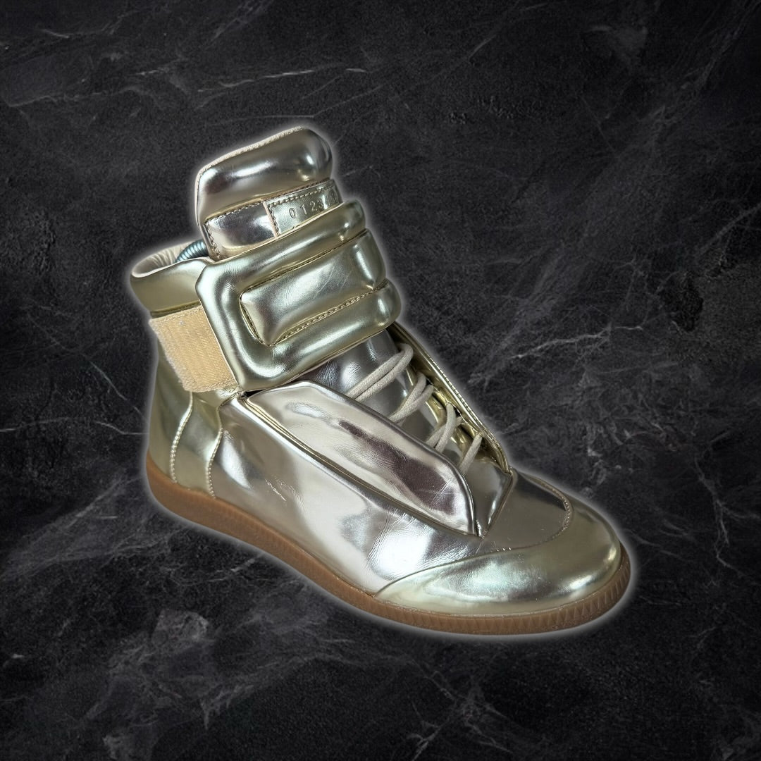 2014 Women’s Maison Margiela Future high top sneakers (gold)