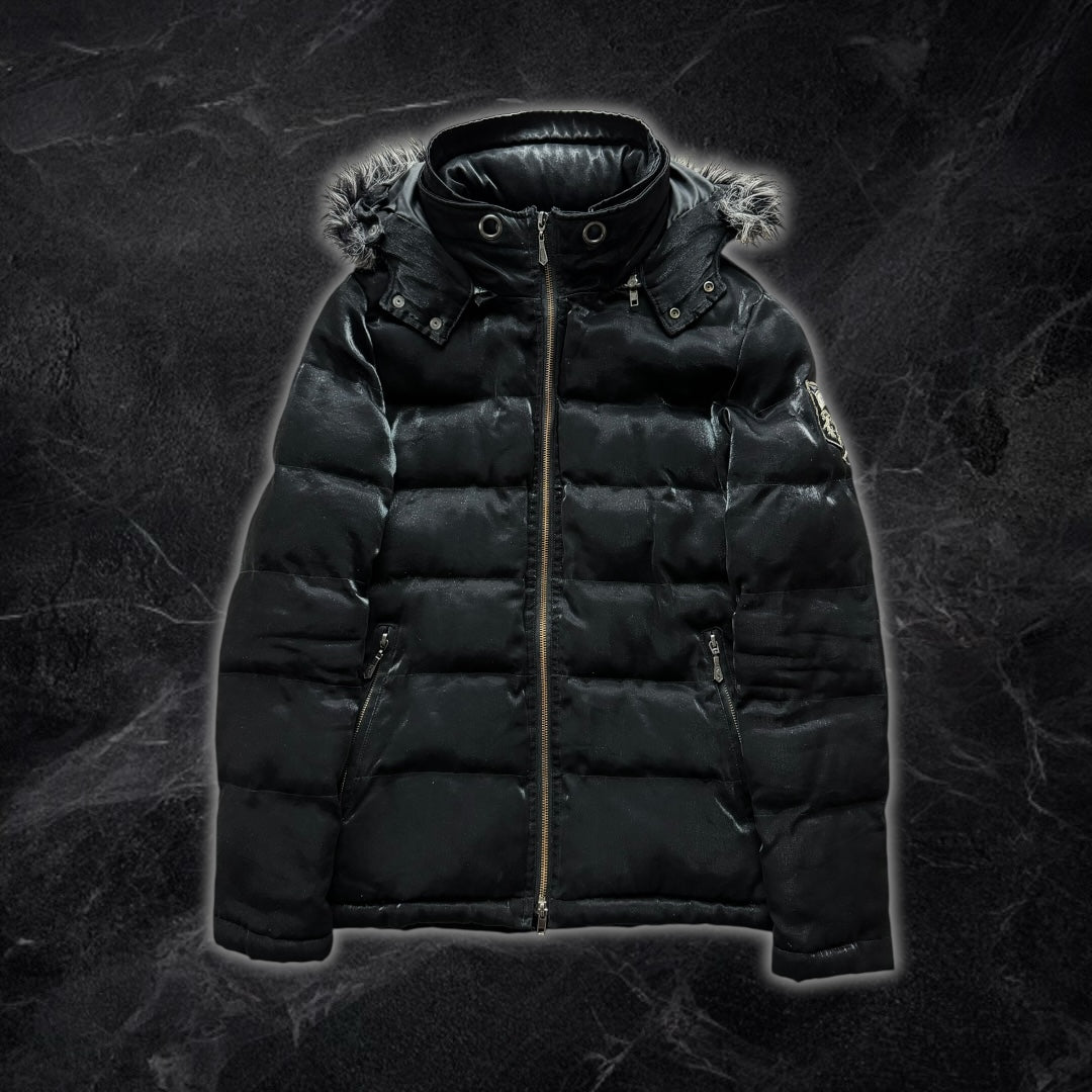 Midas “Greek” Japanese fur puffer jacket (black)