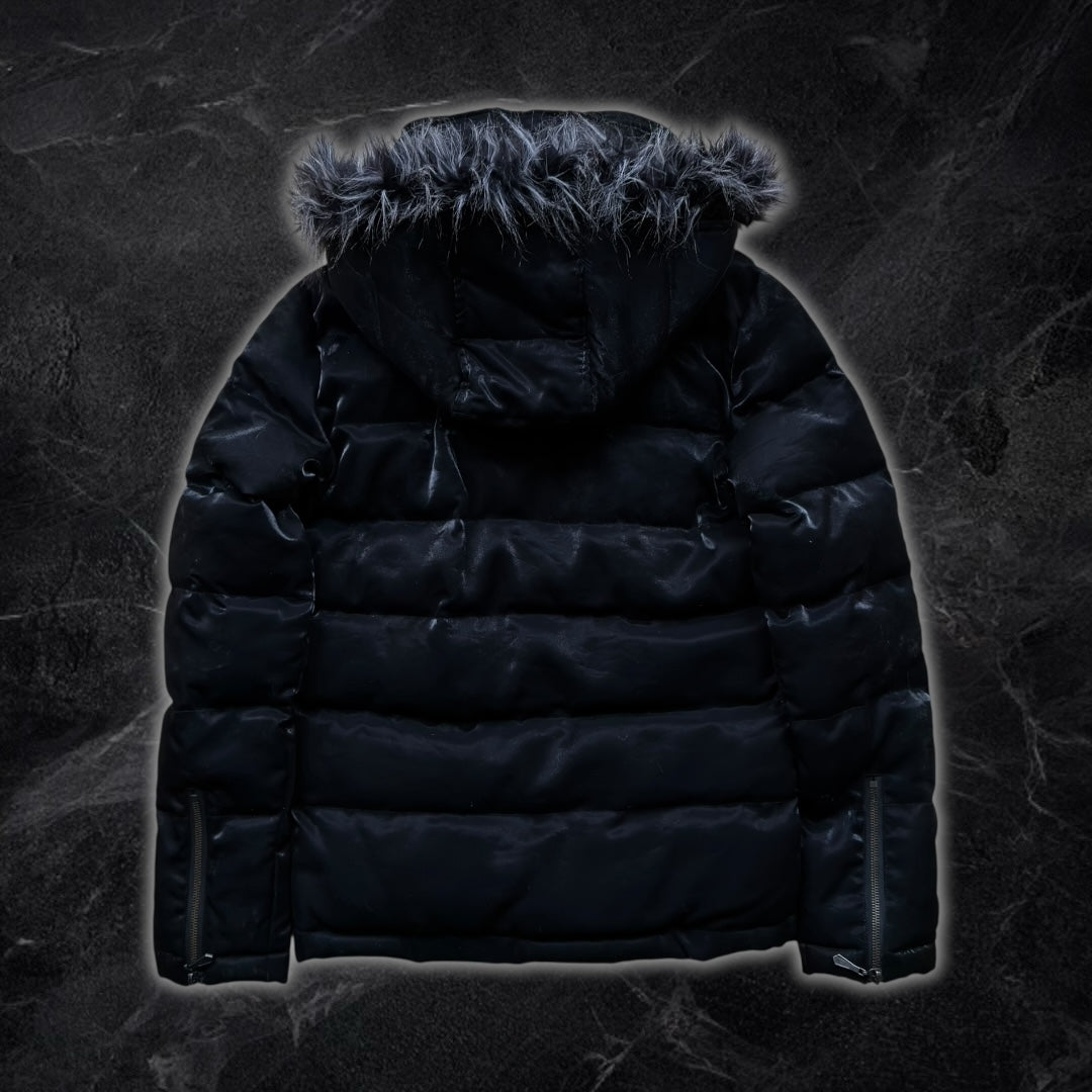 Midas “Greek” Japanese fur puffer jacket (black)